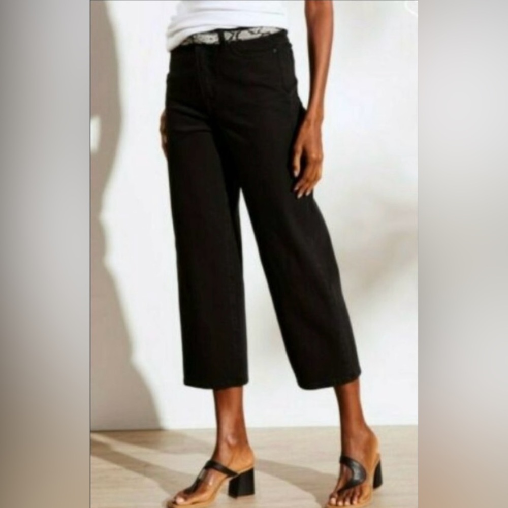 Soft Surroundings The Ultimate High Rise Straight Cropped Jeans